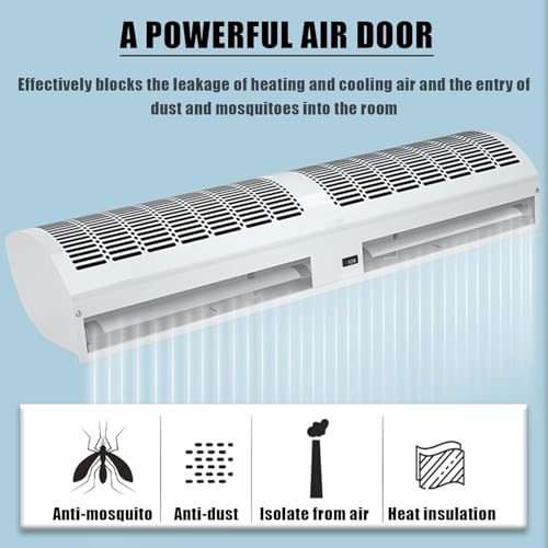 White 150cm Wall-Mounted Air Curtain with Remote Control T608602