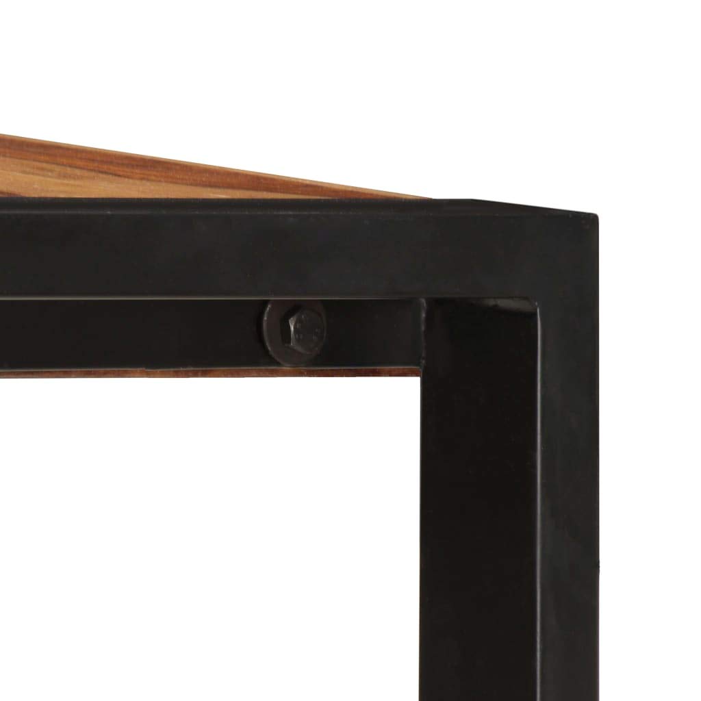 Industrial Dining Table Metal Frame 63"x31.5"x29.5" Solid Sheesham Wood L264