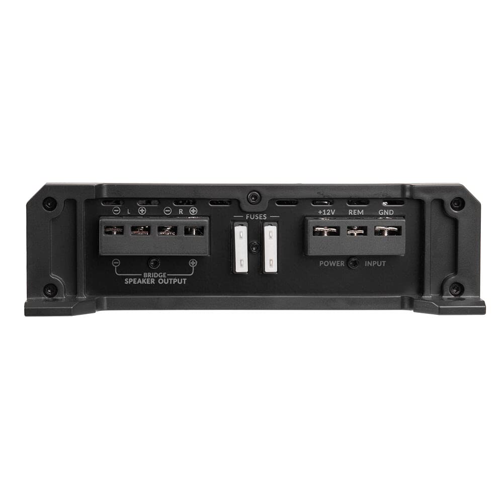 500W Peak 2-Ohm Stable 2-Channel Car Audio Amplifier with Remote Subwoofer Level Control D808719