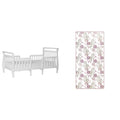 3 in 1 Convertible Toddler Bed and Firm Fiber Crib Mattress S8346