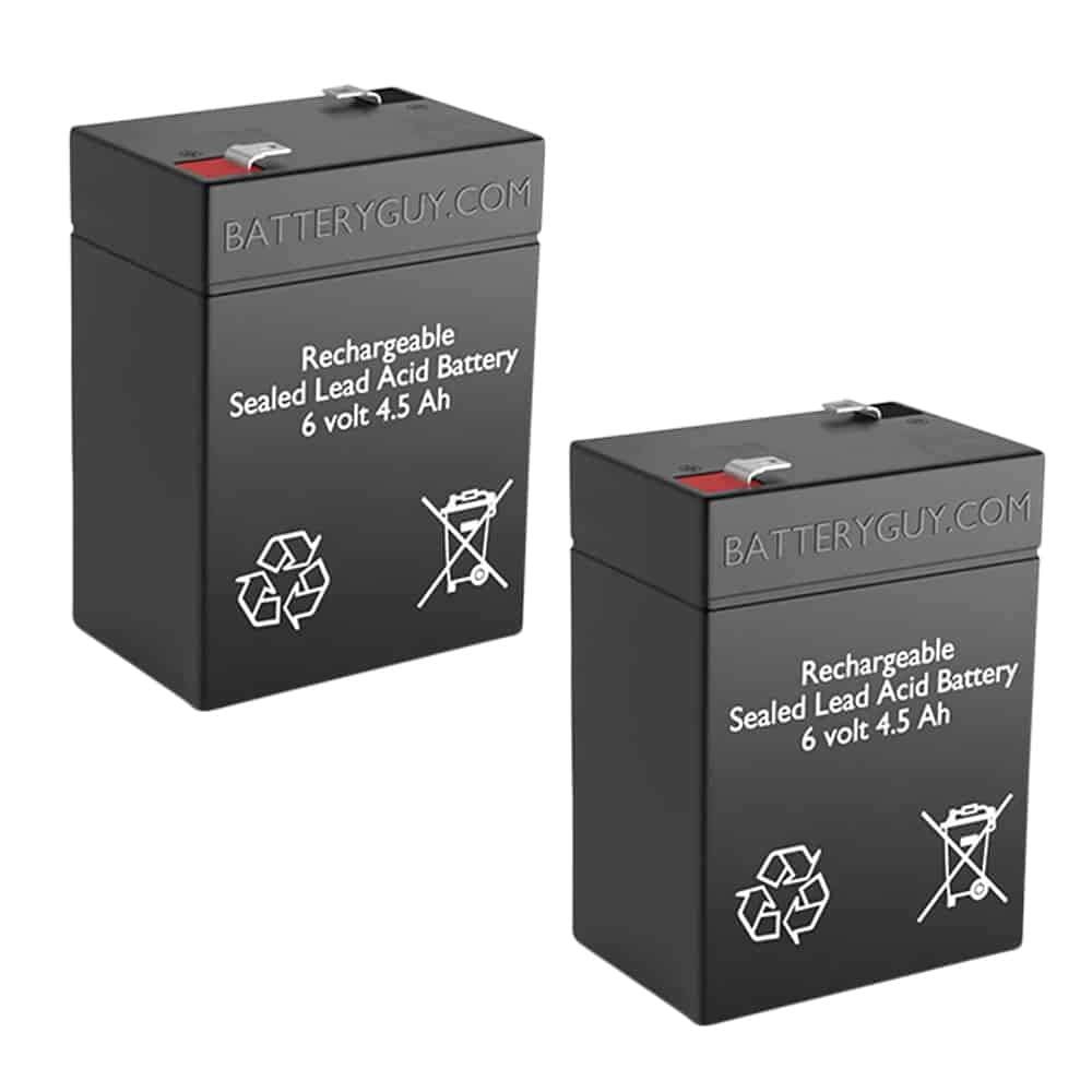 6V 4.5Ah SLA Rechargeable Batteries Qty of 2 T166602
