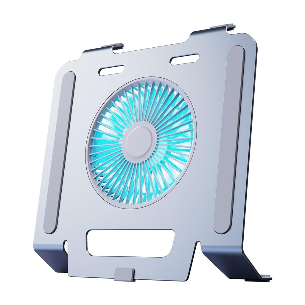 Aluminum Alloy Three Speed Regulation Desktop Fan Laptop Stand Gray K500252