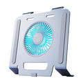 Aluminum Alloy Three Speed Regulation Desktop Fan Laptop Stand Gray K500252