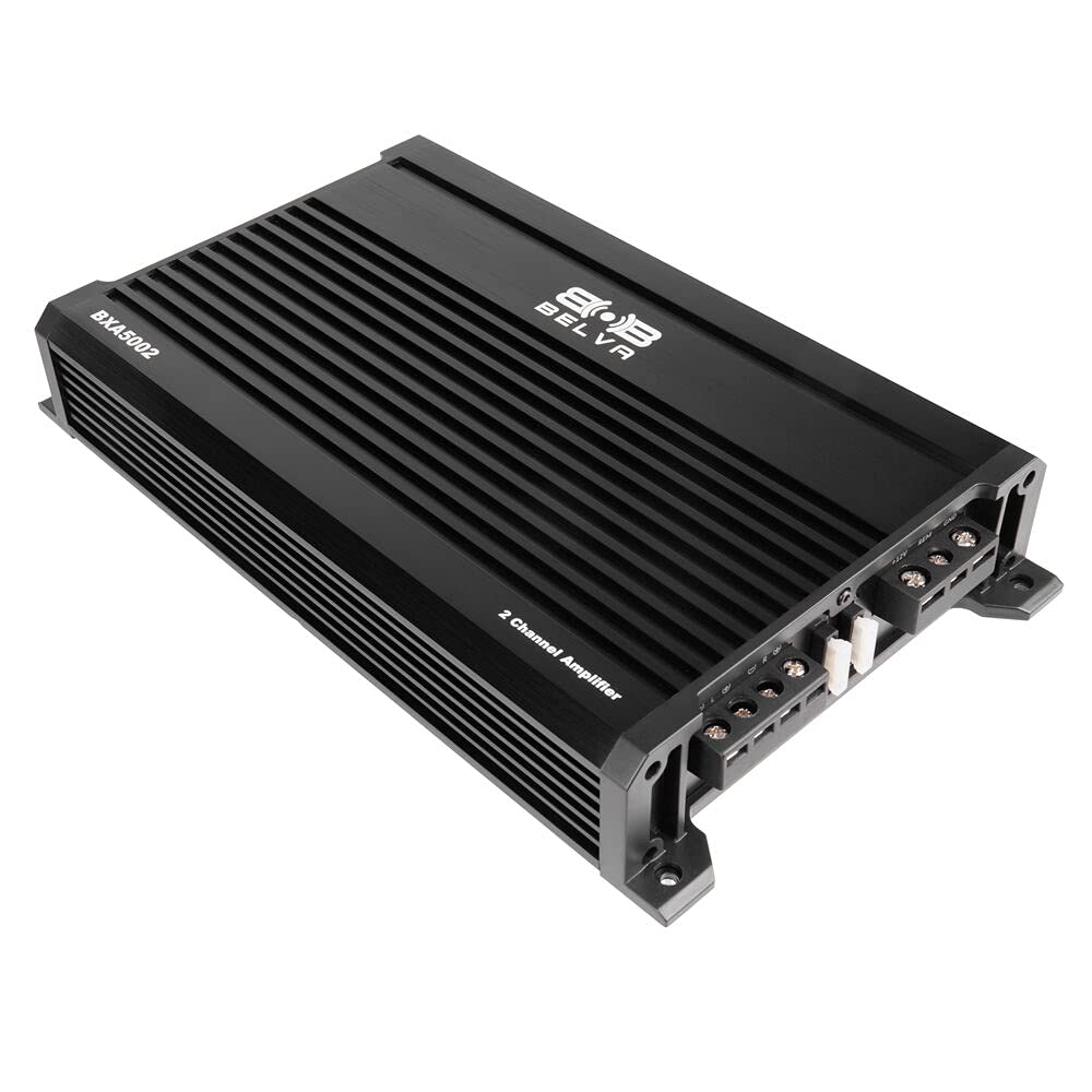 500W Peak 2-Ohm Stable 2-Channel Car Audio Amplifier with Remote Subwoofer Level Control D808719