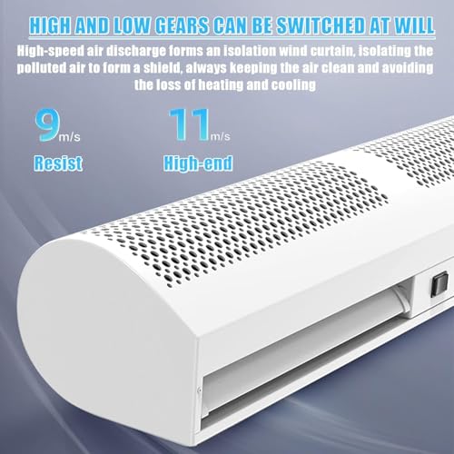 White 150cm Wall-Mounted Air Curtain with Remote Control T608602