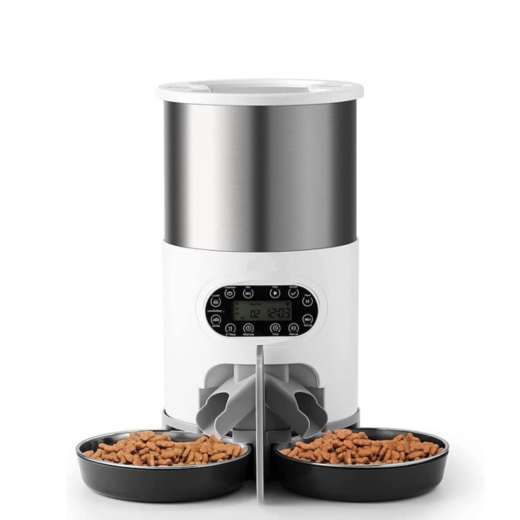 Automatic 4.5 Liters Dry Food Dispenser 2L Water D50374