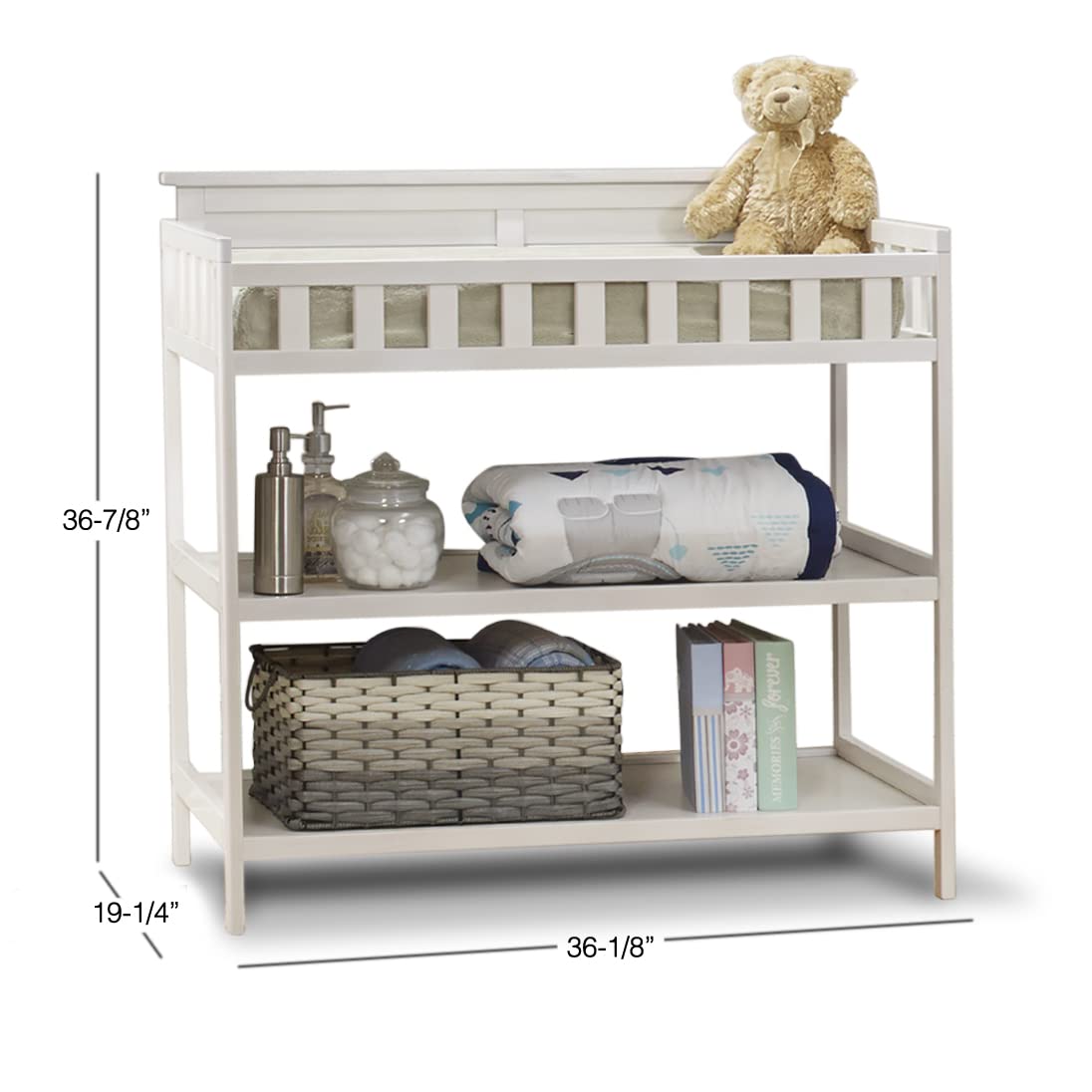 White Changing Table and Changing Pad V494