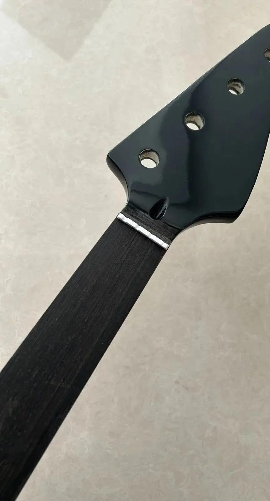 30 Inch Fretless Bass Neck Gloss Black Maple Rosewood Fretboard D241