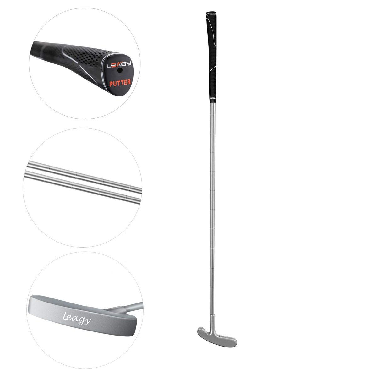 Golf Putter 35" Two-Way Head Rubber Grip F217