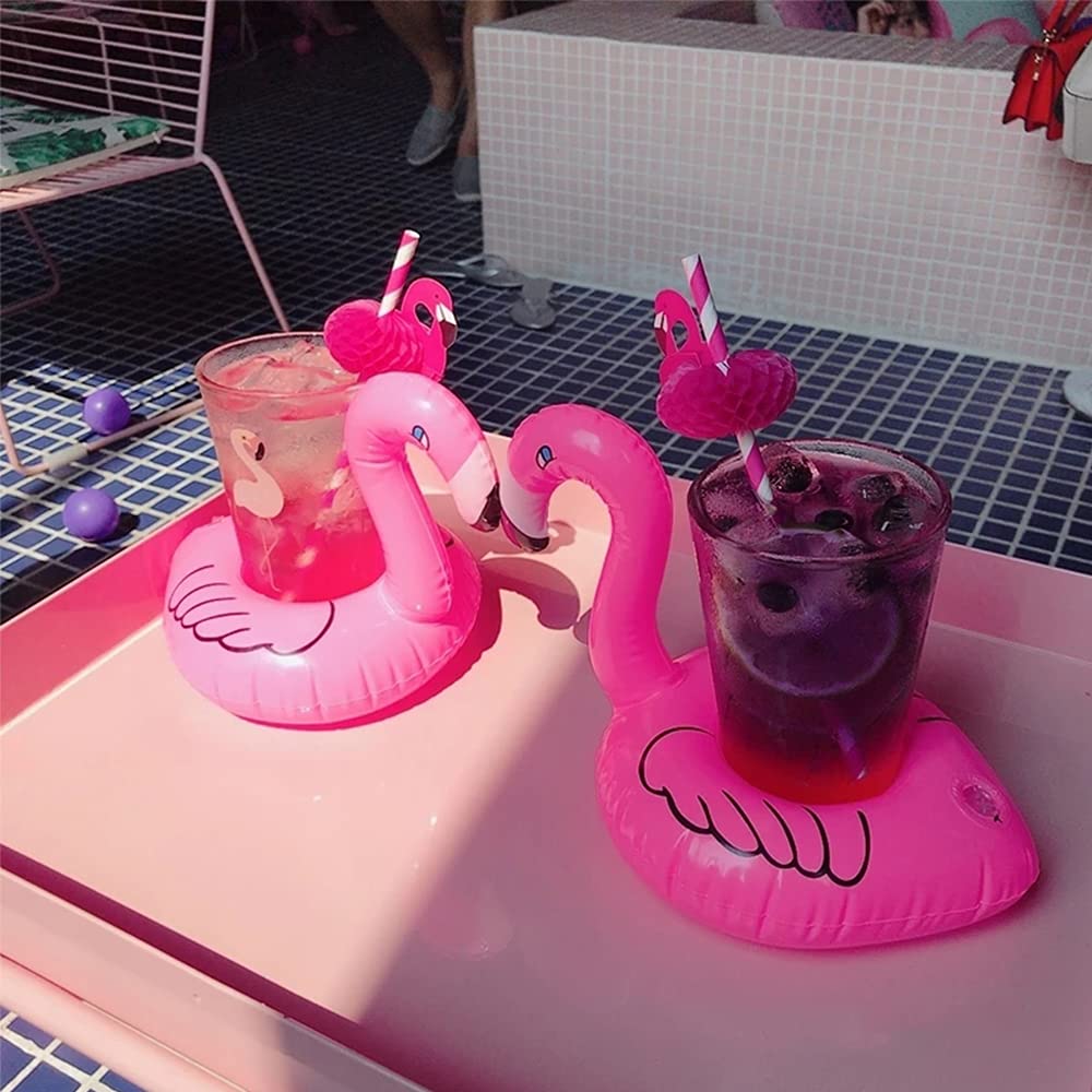 13 Pack Inflatable Pool Drink Holder with Pump X830246