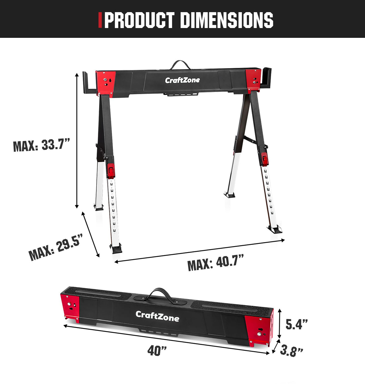 Folding Heavy Duty 2 Pack Saw Horses A2085