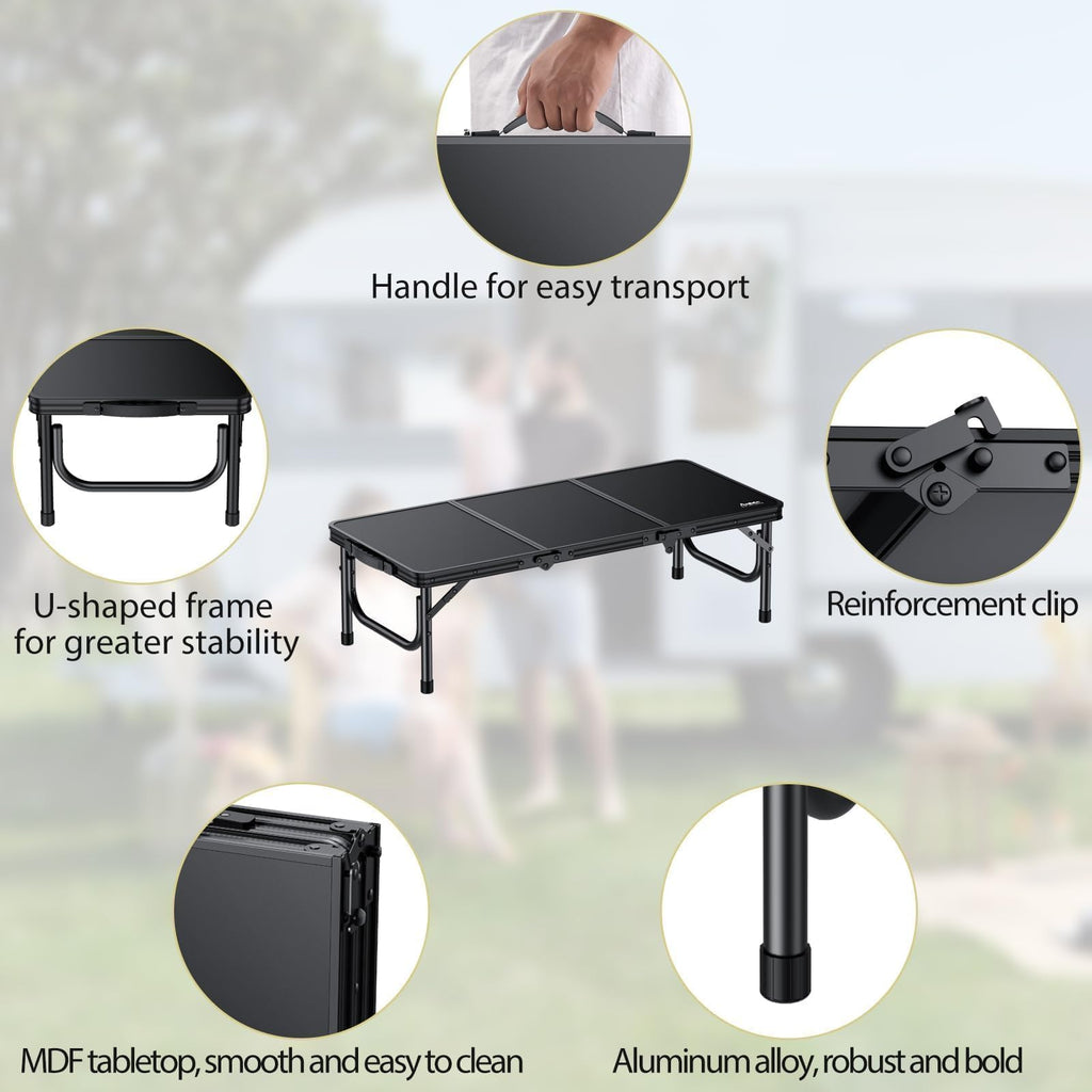 Black Folding Picnic Table V566
