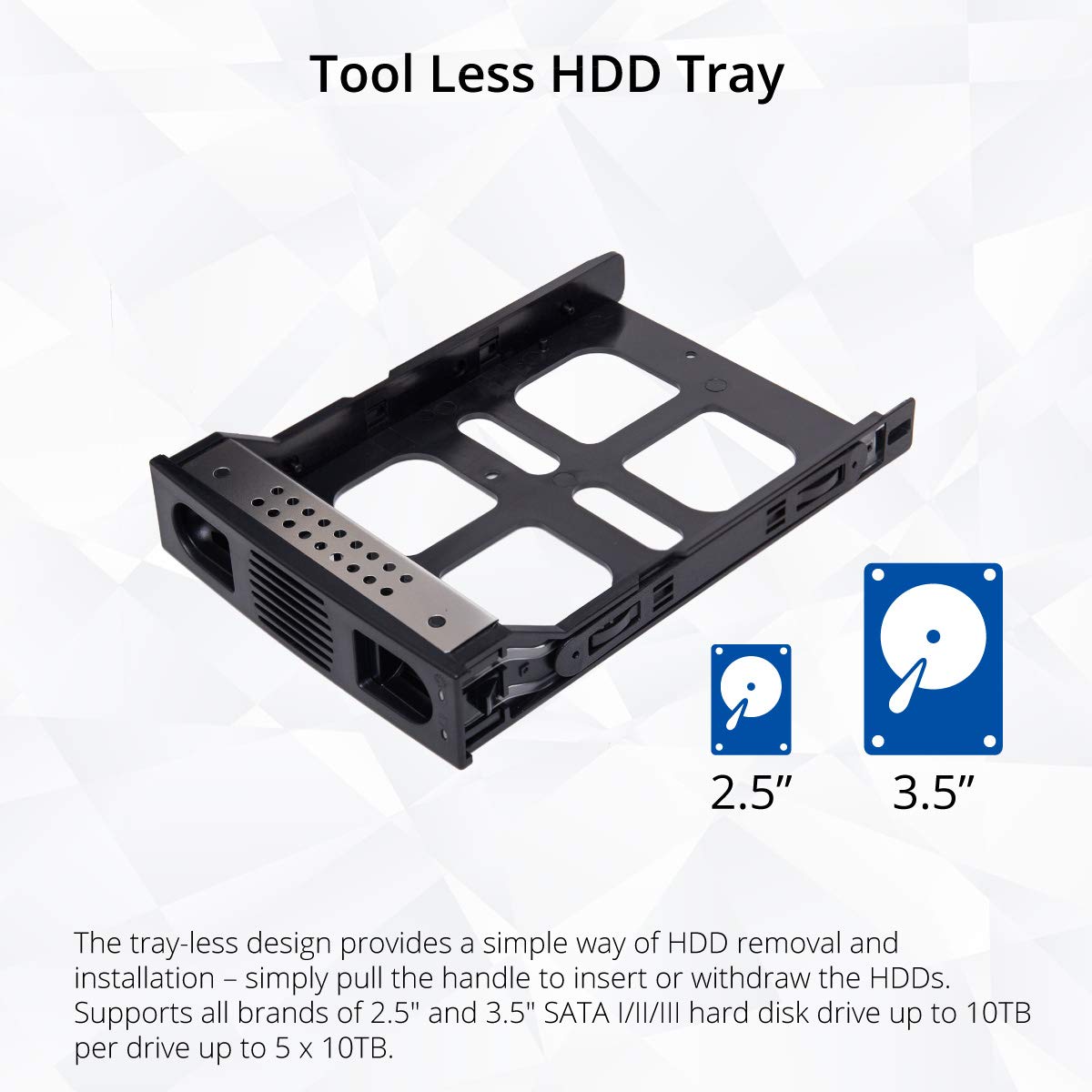 8 Bay Tool Less Hot Swap 2.5" 3.5" SATA USB 3.0 Enclosure J465