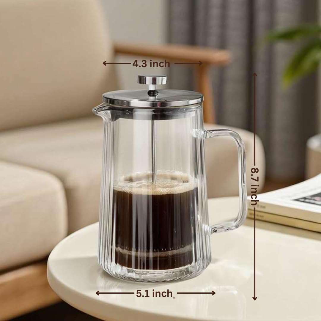 Glass French Press Coffee Maker 34oz O2517