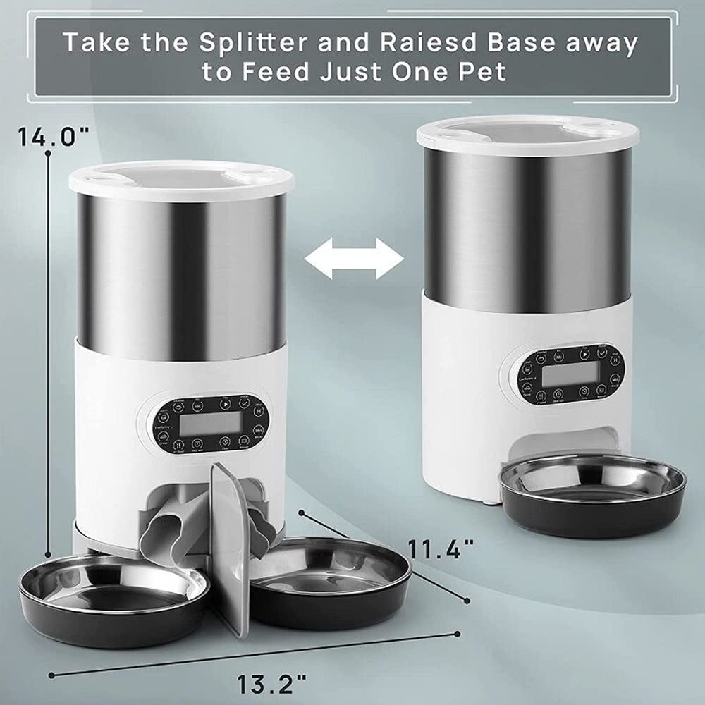 Automatic 4.5 Liters Dry Food Dispenser 2L Water D50374