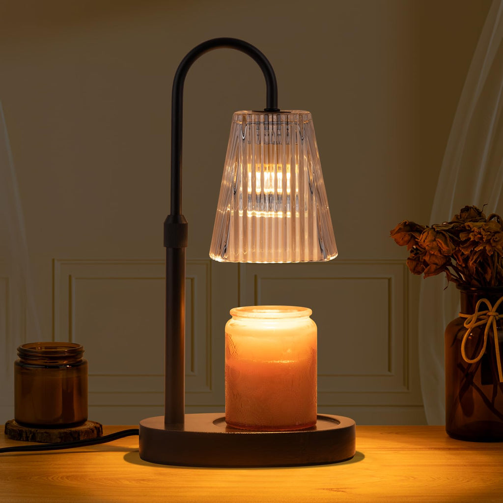 Electric Candle Warmer Lamp with Dimmer Adjustable Height Timer Glass Z1271