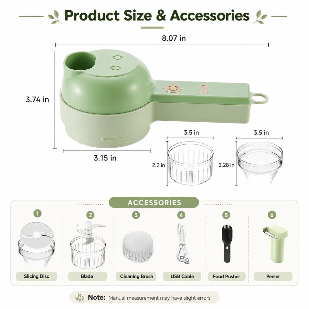 4 in 1 Handheld Electric Vegetable Cutter A316566