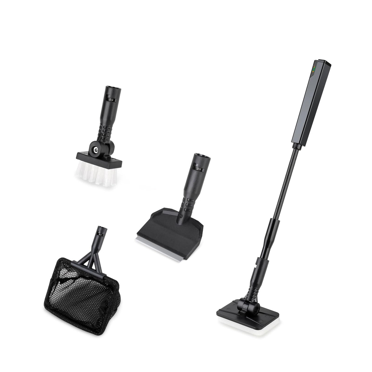 Small 4 in 1 Aquarium Cleaning Tools Kit with Fish Net Algae Scraper Clean Brush Flat Sponge F560346