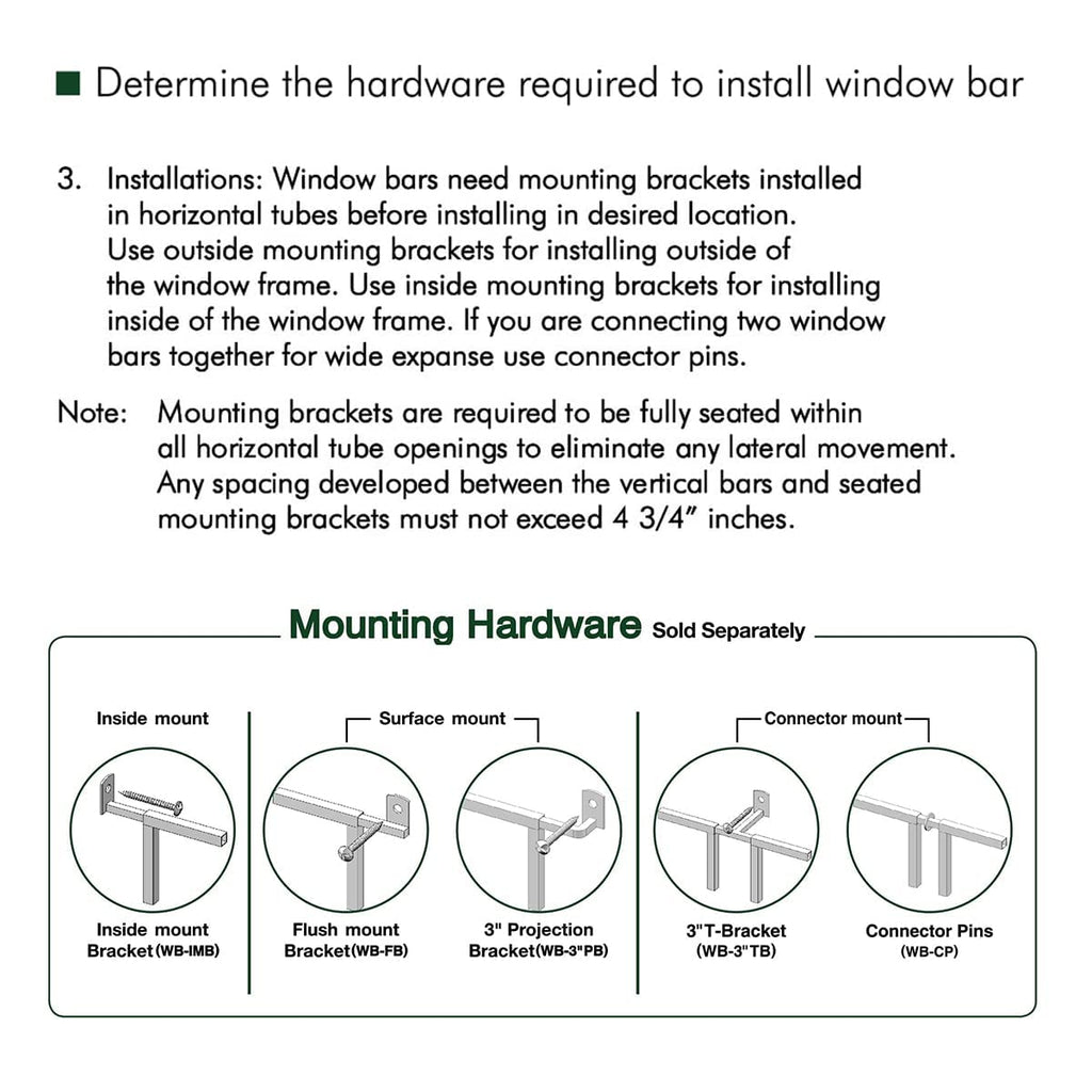 Black Window Bar Guard O98713