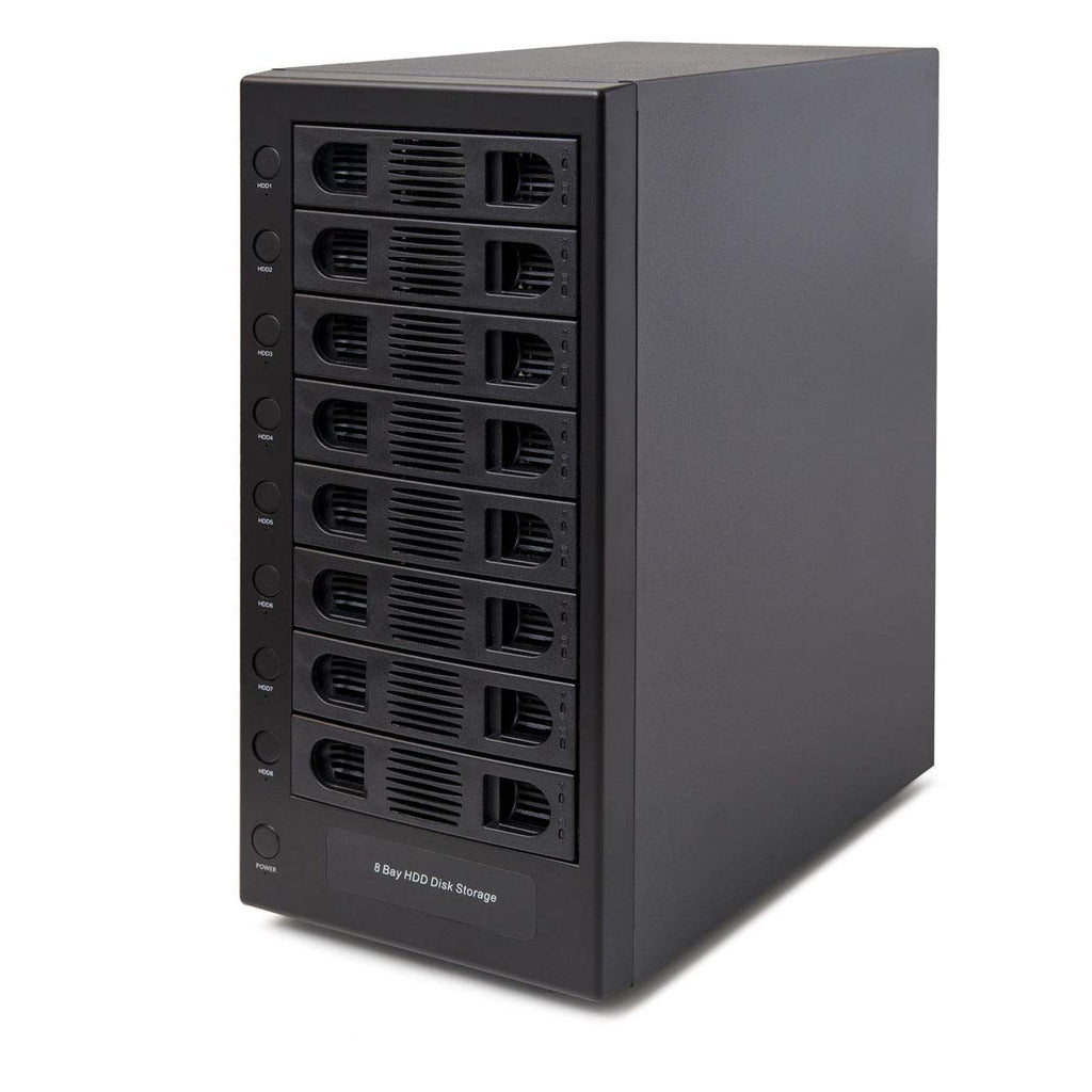 8 Bay Tool Less Hot Swap 2.5" 3.5" SATA USB 3.0 Enclosure J465