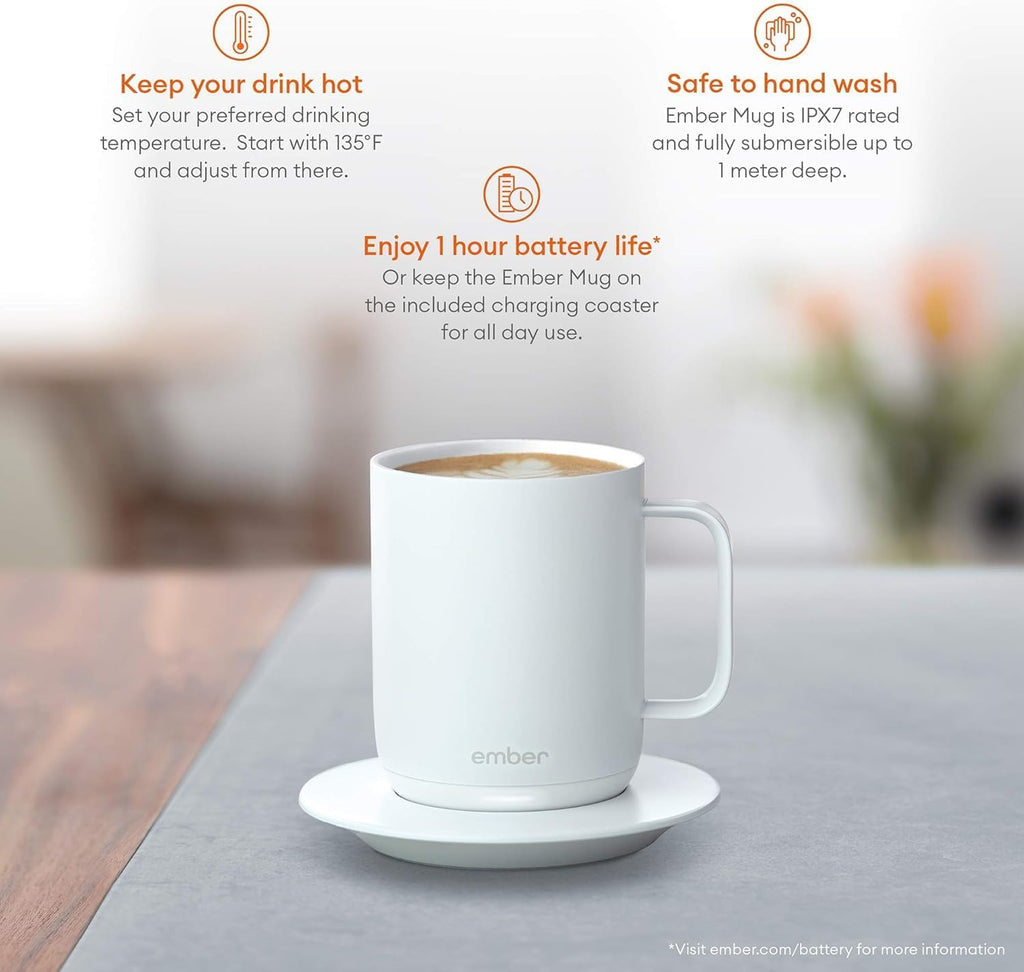 10oz White Temperature Control Smart Mug B549