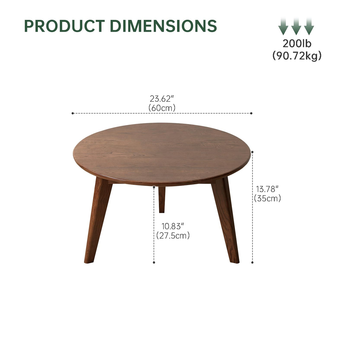 Solid Wood Round Coffee Table Y839