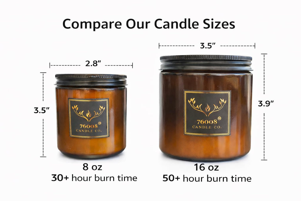 Leather & Whiskey Scented 16 oz Soy Wax Candle C60482