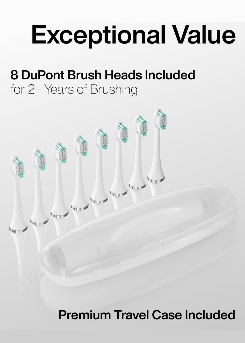 Electric Toothbrush with 8 Brush Heads & Travel Case C105