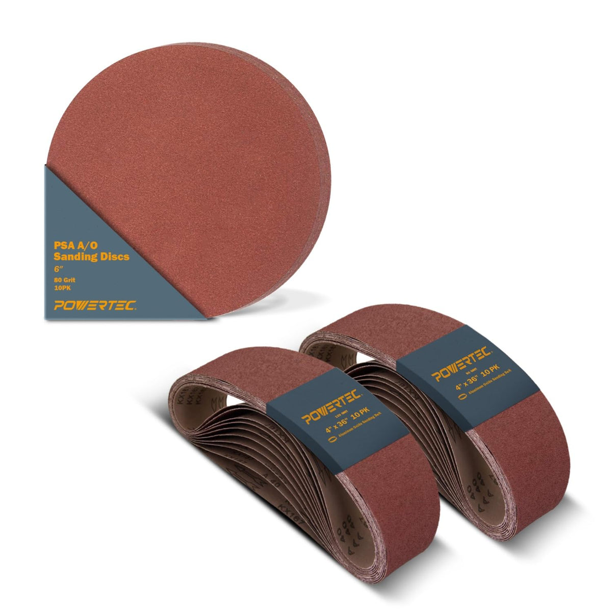4 x 36 Inch Aluminum Oxide Sanding Belts Q857