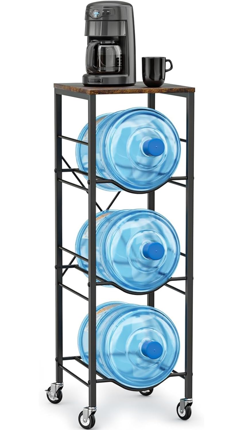 5 Gallon Water Jug Holder with Storage Shelves 3 Tier E9813