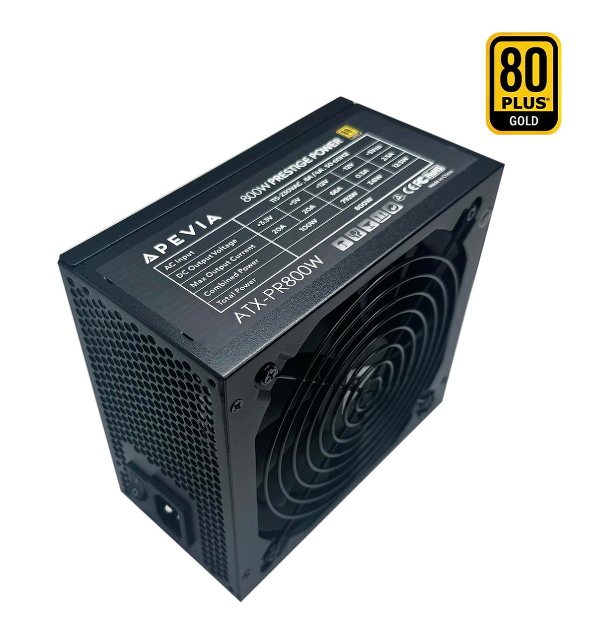 800W 80+ Gold Certified ATX Gaming Power Supply O723