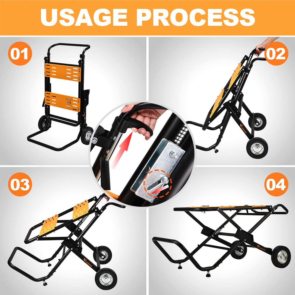 Portable Foldable Table Saw Stand with 8 Inch Wheels M301