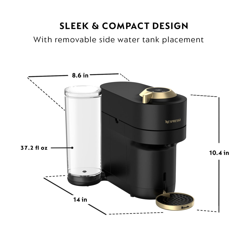 Matte Black Gold Coffee and Espresso Maker Q30624