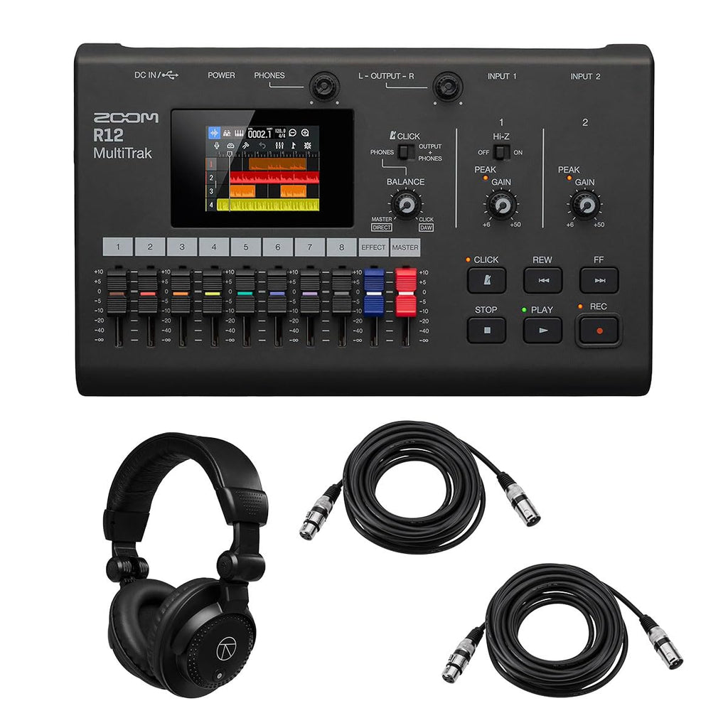 Portable Digital Recorder and Control Surface with Studio Monitor Headphones H4641