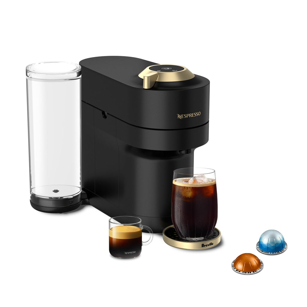 Matte Black Gold Coffee and Espresso Maker Q30624