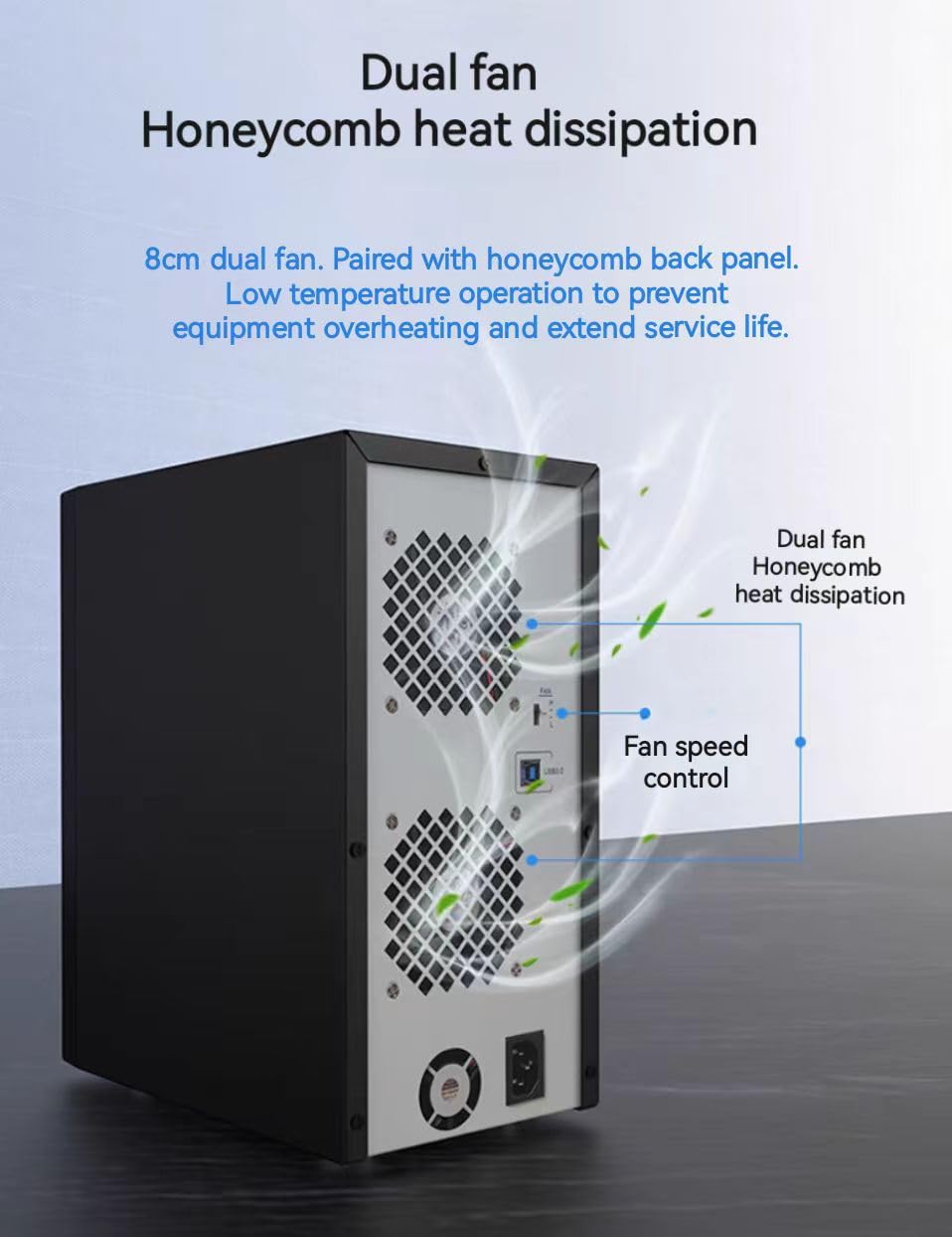 8 Bay Tool Less Hot Swap 2.5" 3.5" SATA USB 3.0 Enclosure J465