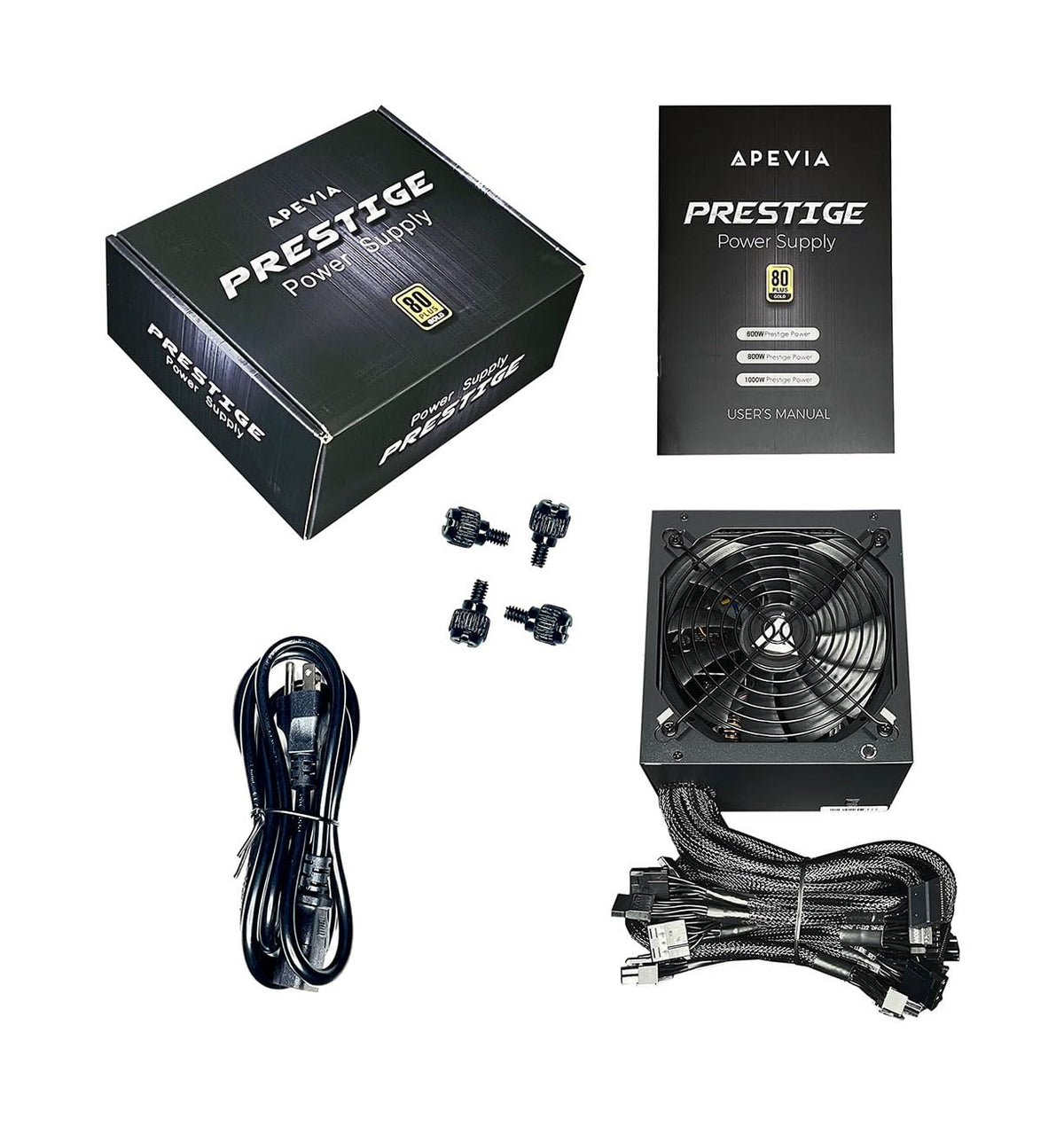 800W 80+ Gold Certified ATX Gaming Power Supply O723