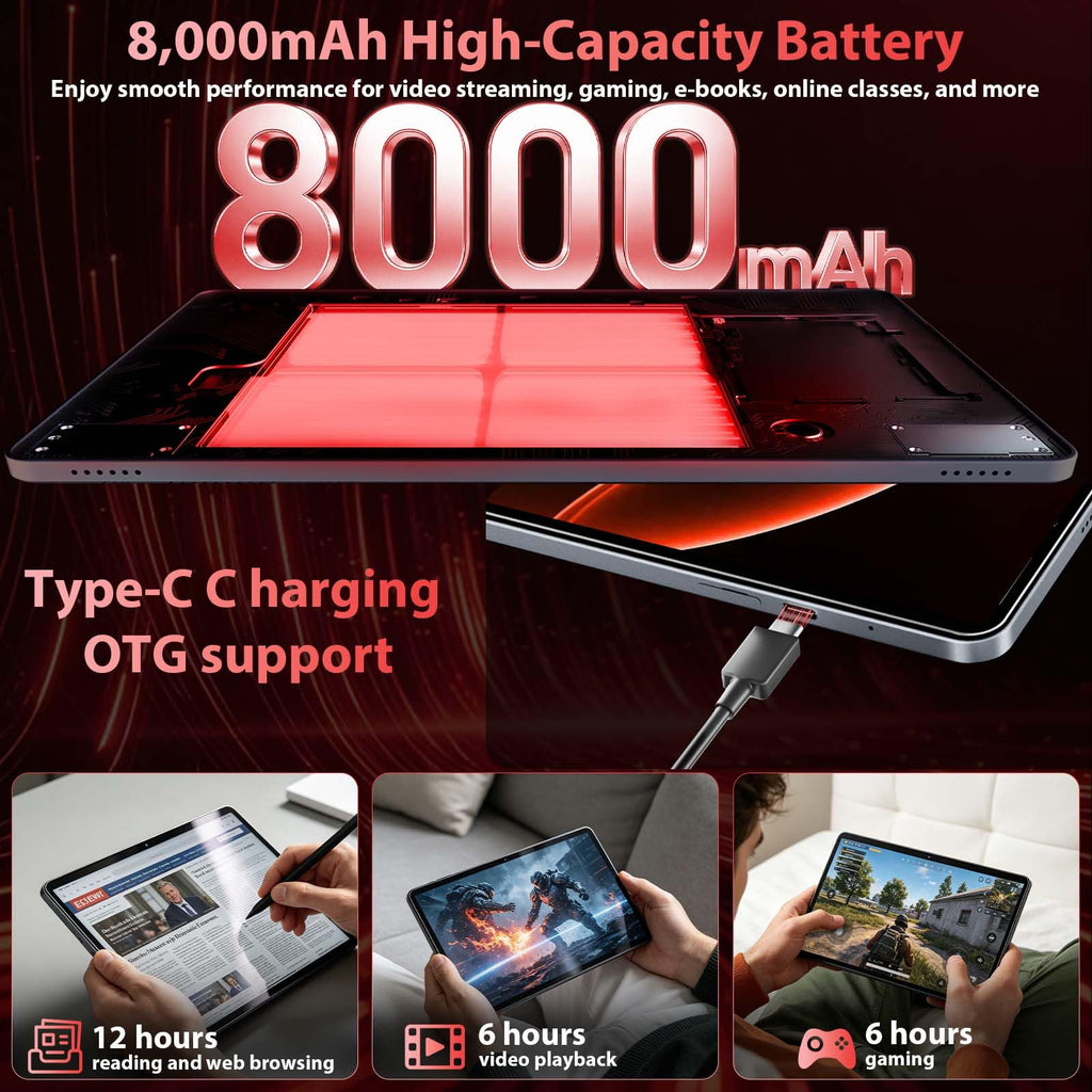10 Inch Android Tablet with Keyboard K6070