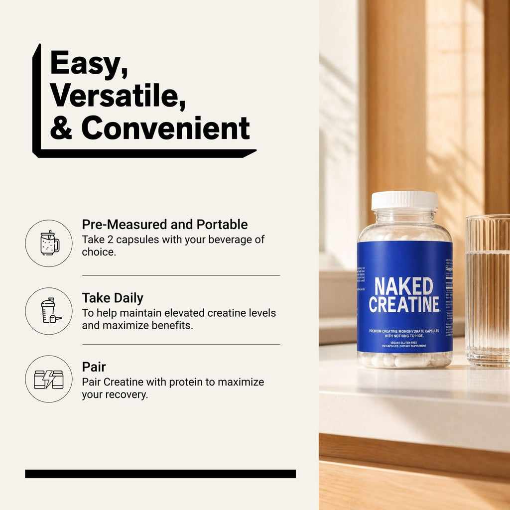 Micronized Creatine Monohydrate Capsules 2.5g 75 Servings Vegan W4514