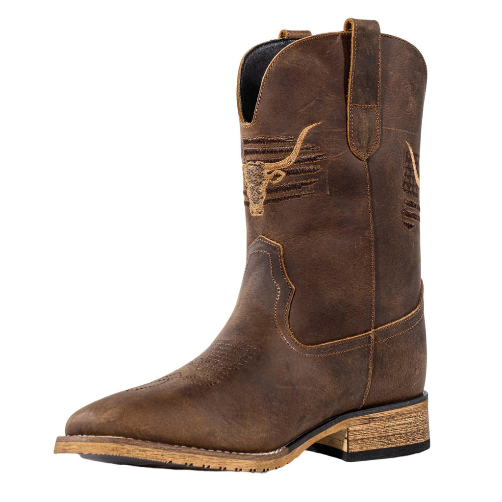Cowboy Boots Wide Square Toe Slip Resist L3205