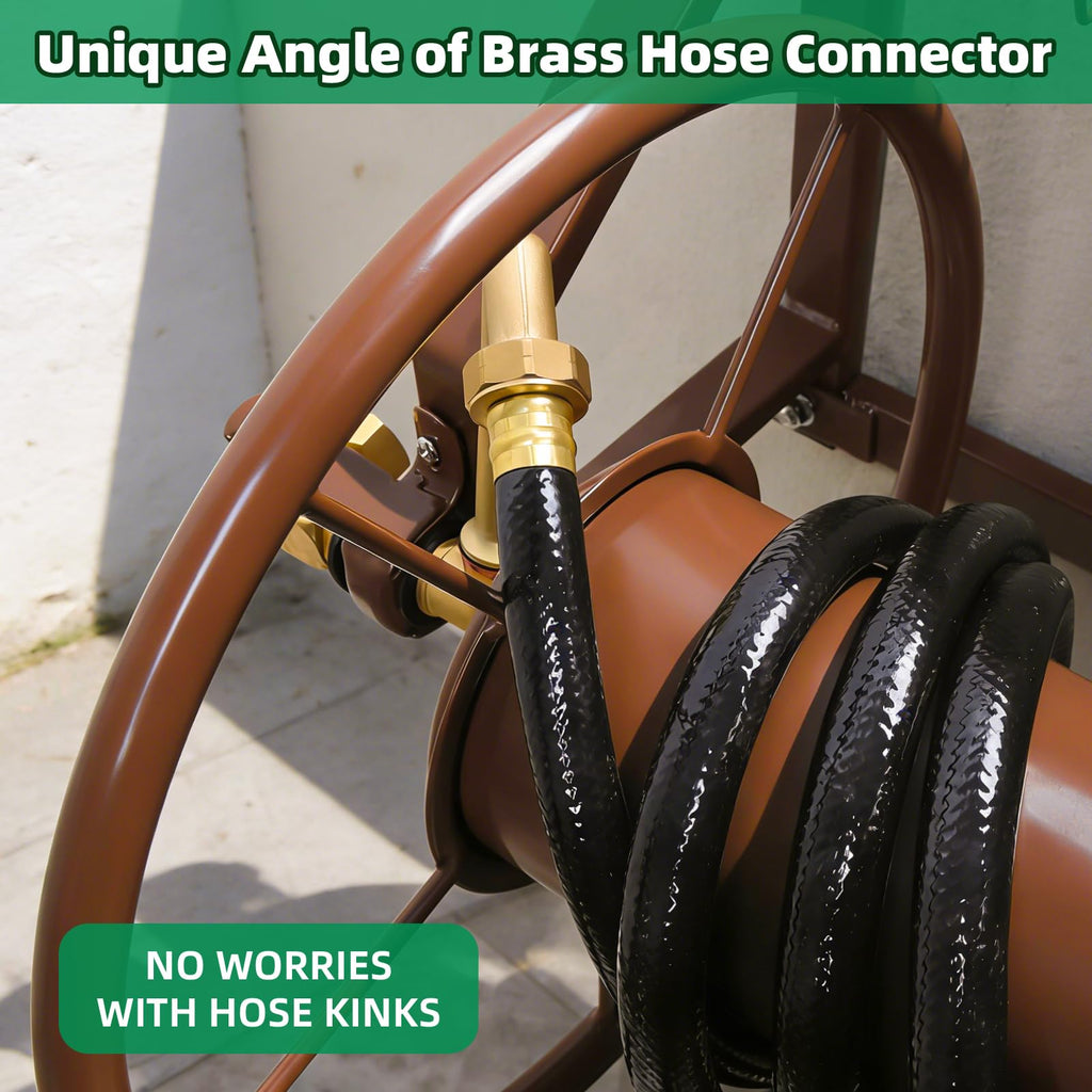 Wall Mount Metal Garden Hose Reel Holds 155ft 5/8" Hose I433