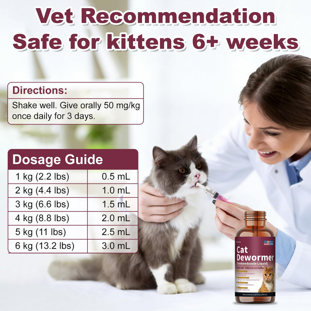 Fenbendazole Dewormer for Cats & Kitten, 150 mL Q6058