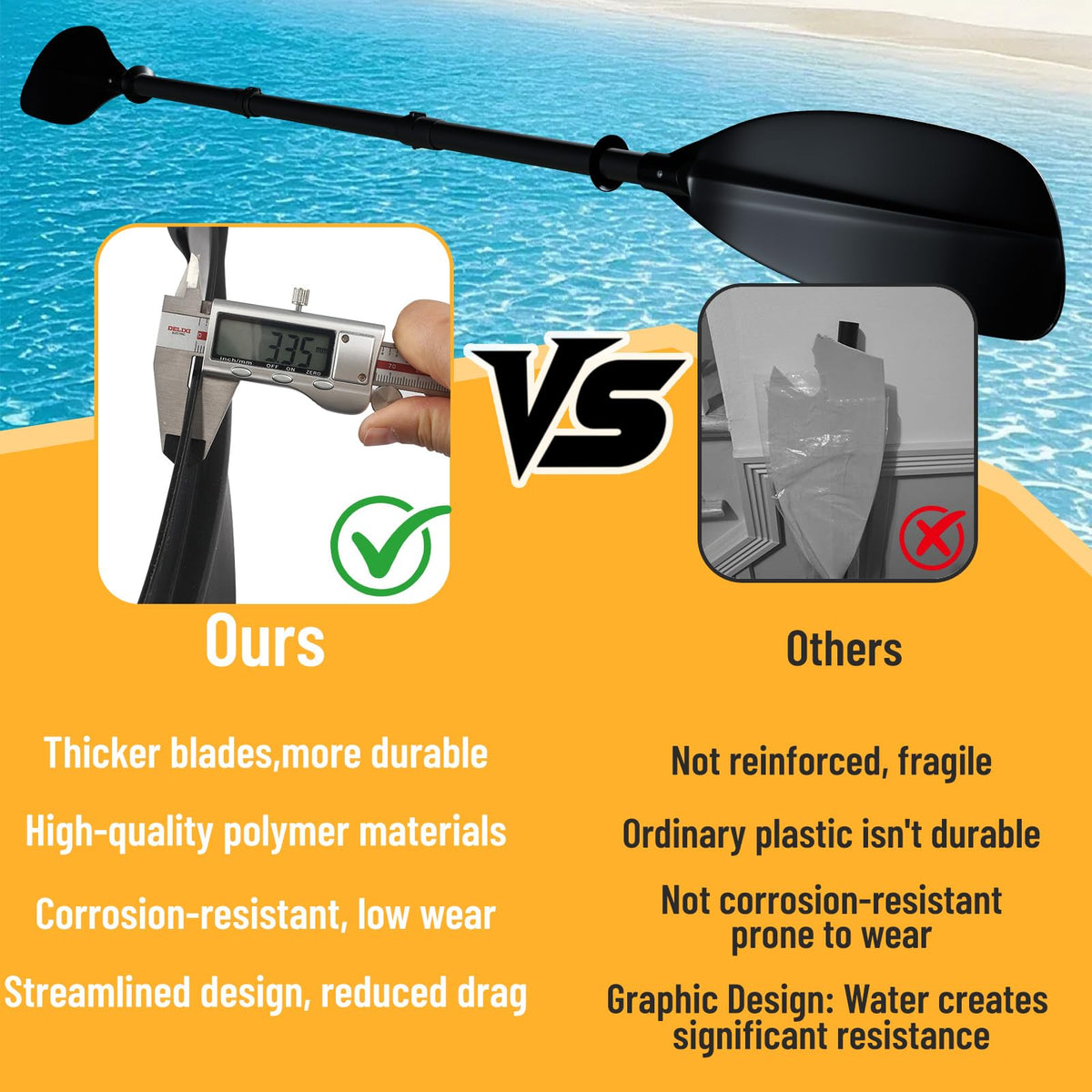 Adjustable 60-90 Inch Kayak Paddle T632