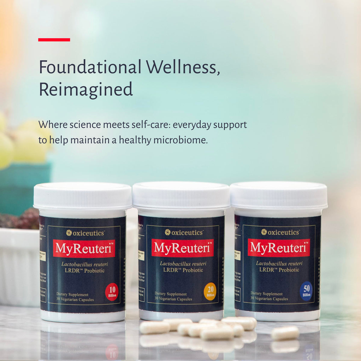 10 Billion CFU L. reuteri Probiotic with FOS Prebiotic 30 Veg Capsules L770