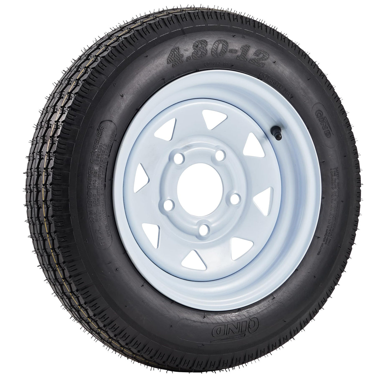 2 Pack 4.80-12 Trailer Tires with 12 inch Rims G299