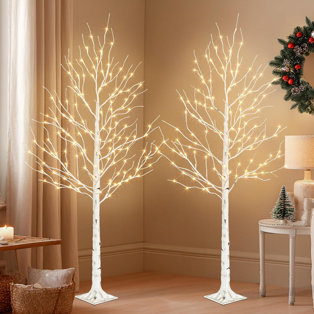 6ft Lighted Birch Tree J877510