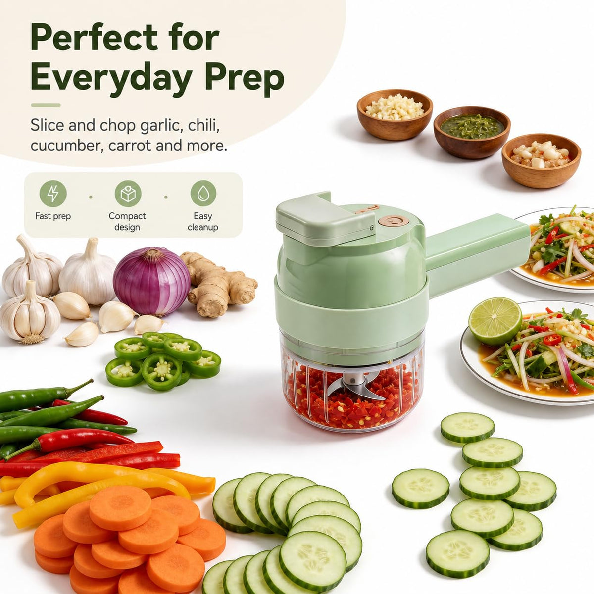 4 in 1 Handheld Electric Vegetable Cutter A316566