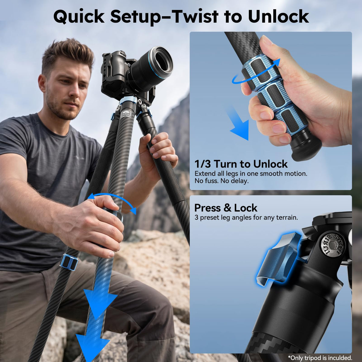 Carbon Fiber Camera Tripod X464