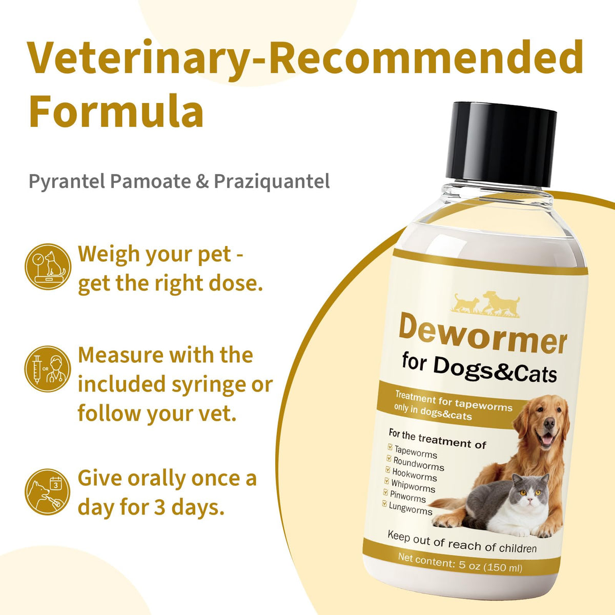 Dewormer for Cats & Dogs F5741