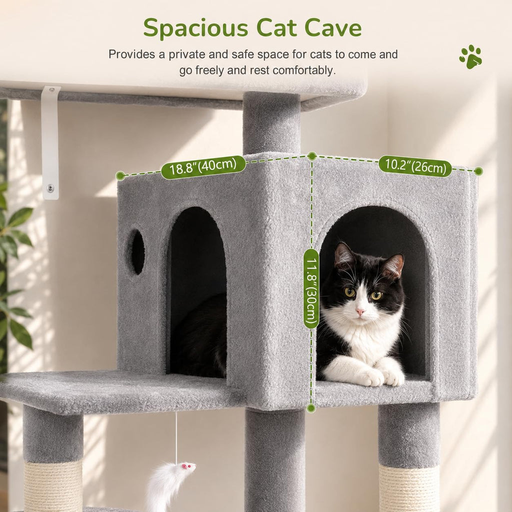 Cat Tree Tower with Scratching Post D3665
